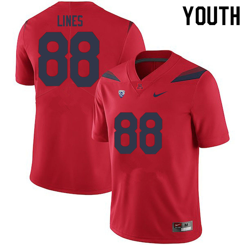 Youth #88 Alex Lines Arizona Wildcats College Football Jerseys Sale-Red